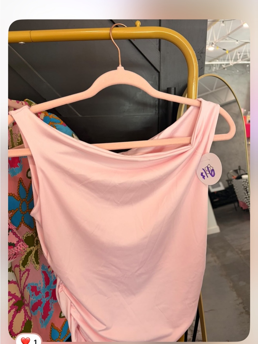 Soft Pink Draped Sleeveless Top